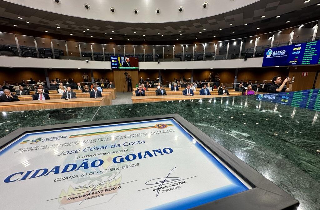 AGENDA CNDL | José César da Costa recebe Título de Cidadão Goiano